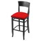 Holland Bar Stool Co 25" Counter Stool, Black Finish, Canter Red Seat 316025Blk011 - alternate 1